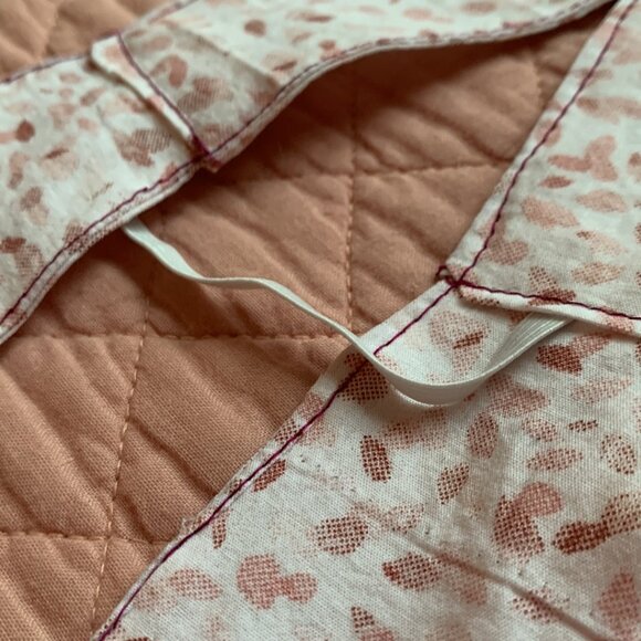 NEW - Handcrafted - Knot-back headband - offwhite + pink dots OZ DOUBLE - Picture 5 of 6